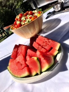 Salad and Watermelon